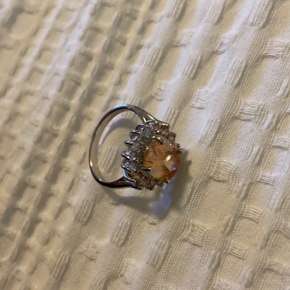 Princess Diana Orange Gemstone Ring
